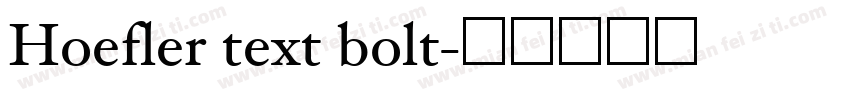 Hoefler text bolt字体转换